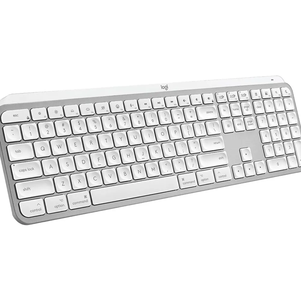 Clearance Logitech MX Keys S Wireless Keyboard, Pale Gray (920-011622)