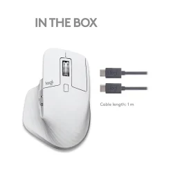 Best Logitech MX Master 3S for Mac Ergonomic Wireless Optical Bluetooth Mouse, Pale Gray (910006570)