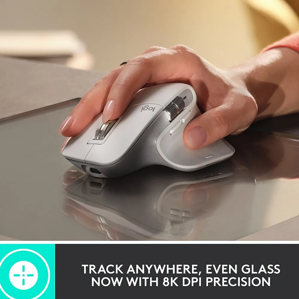 New Logitech MX Master 3S Wireless Ergonomic Optical Bluetooth & USB Mouse, Black (910-006556)