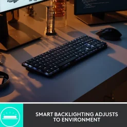 New Logitech MX Mechanical Clicky Wireless Ergonomic Keyboard, Graphite (920-010549)