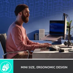 Clearance Logitech MX Mechanical Mini Illuminated Wireless Ergonomic Keyboard, Gray/Black (920-010550)