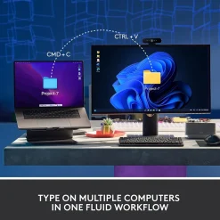 Clearance Logitech MX Mechanical Mini Illuminated Wireless Ergonomic Keyboard, Gray/Black (920-010550)