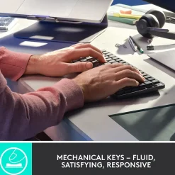 Best Logitech MX Mechanical Mini Illuminated Wireless Ergonomic Keyboard, Black/Gray (920-010551)