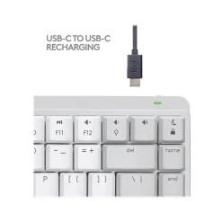 New Logitech MX Mechanical Mini for Mac Wireless Ergonomic Keyboard, Pale Gray (920-010553)