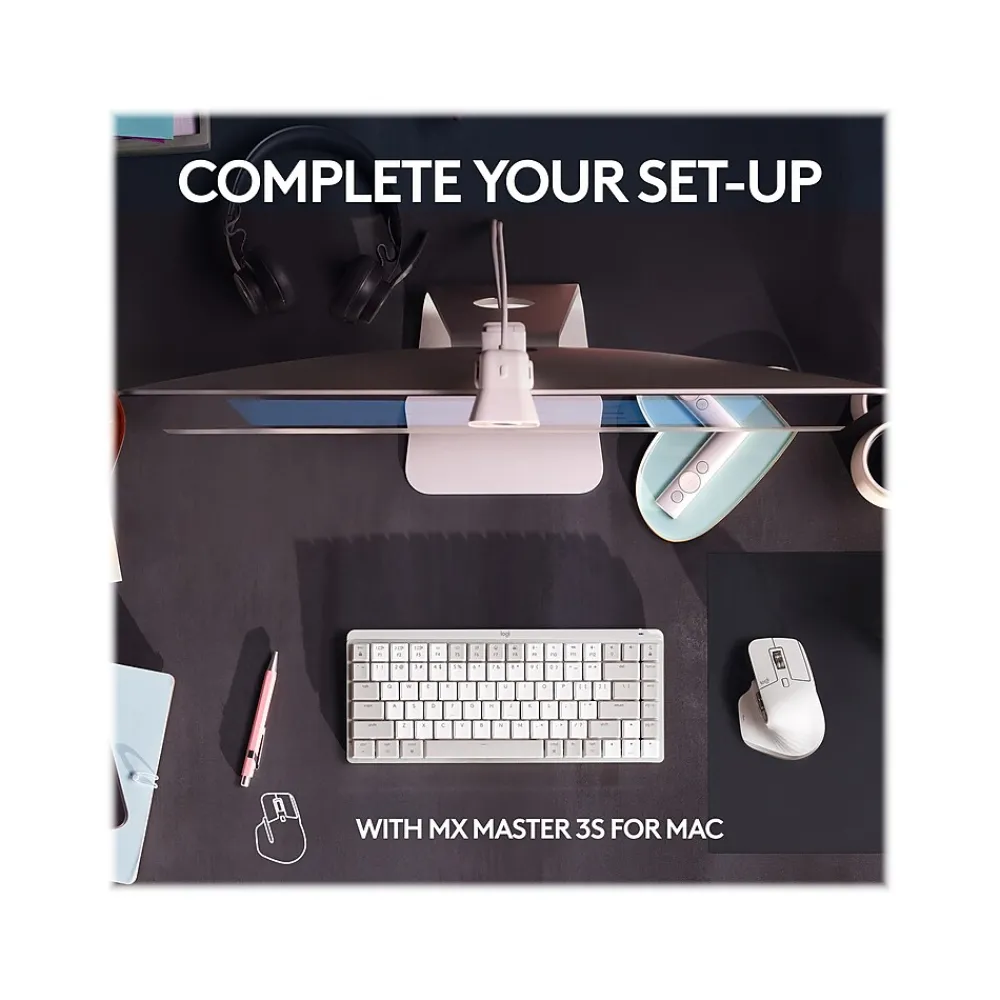 New Logitech MX Mechanical Mini for Mac Wireless Ergonomic Keyboard, Pale Gray (920-010553)