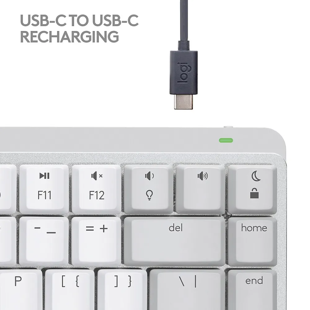 New Logitech MX Mechanical Mini for Mac Wireless Ergonomic Keyboard, Pale Gray (920-010553)