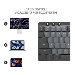 New Logitech MX Mechanical Mini Wireless Ergonomic Keyboard for Mac, Space Gray (920-010831)