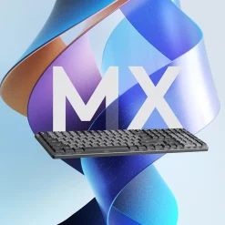 Outlet Logitech MX Mechanical Tactile Quiet Wireless Ergonomic Keyboard, Graphite (920-010547)