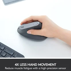 Online Logitech MX Vertical Wireless Ergonomic Vertical Ambidextrous Optical 2.4 GHz Mouse, Graphite (910-005447)