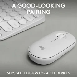 Hot Logitech Pebble 2 Wireless Mouse Keyboard Combo, (920-012201) Tonal White