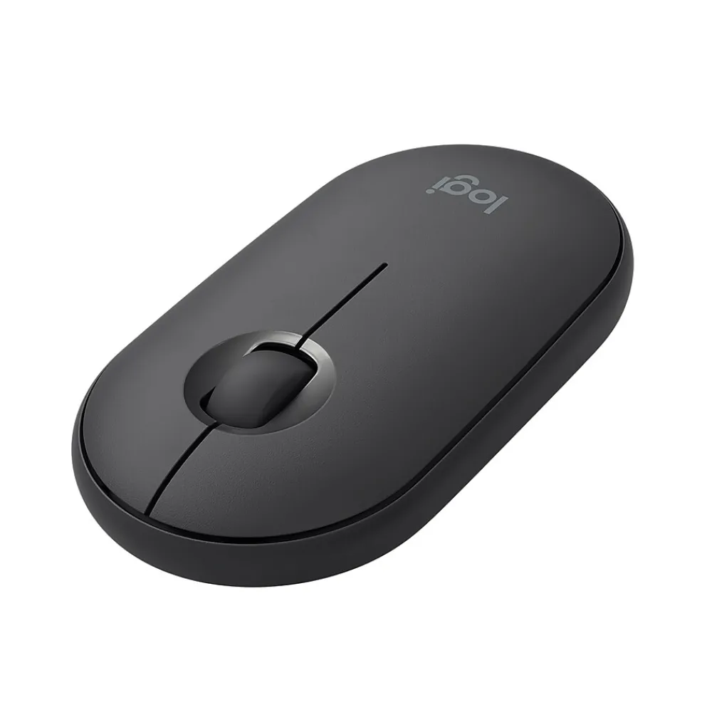 Hot Logitech Pebble M350 Wireless Ambidextrous Optical USB Mouse, Graphite (910-005743)