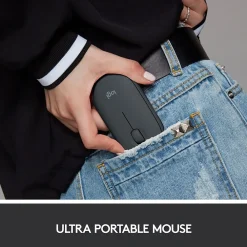 Hot Logitech Pebble M350 Wireless Ambidextrous Optical USB Mouse, Graphite (910-005743)