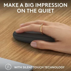 Clearance Logitech Pebble Mouse 2 M350s Wireless Ambidextrous Optical Mouse, (910-007024) Tonal Graphite