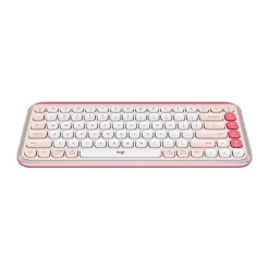 Clearance Logitech POP Icon Keys Wireless Keyboard, Rose/Off White (920-013049)