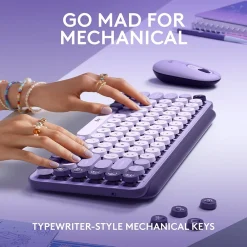 Best Logitech POP Keys Wireless Mechanical Keyboard, Cosmos (920-011233)