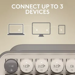 Best Logitech POP Keys Wireless Mechanical Keyboard, Mist (920-011232)