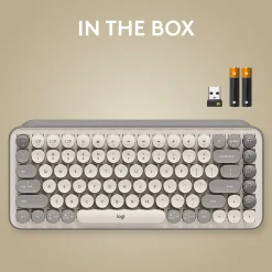 Best Logitech POP Keys Wireless Mechanical Keyboard, Mist (920-011232)