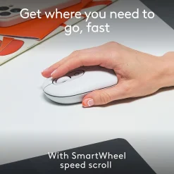 New Logitech POP Wireless Ambidextrous Optical Mouse, Off-white (910-007408)