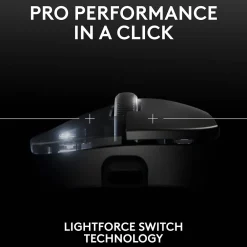 Discount Logitech PRO X SUPERLIGHT 2 DEX Wireless Ergonomic Asymmetrical Optical USB Gaming Mouse, Black (910-007328)