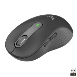 New Logitech Signature M650 Large Wireless Ergonomic Optical Bluetooth & USB Mouse, Graphite (910-006231)