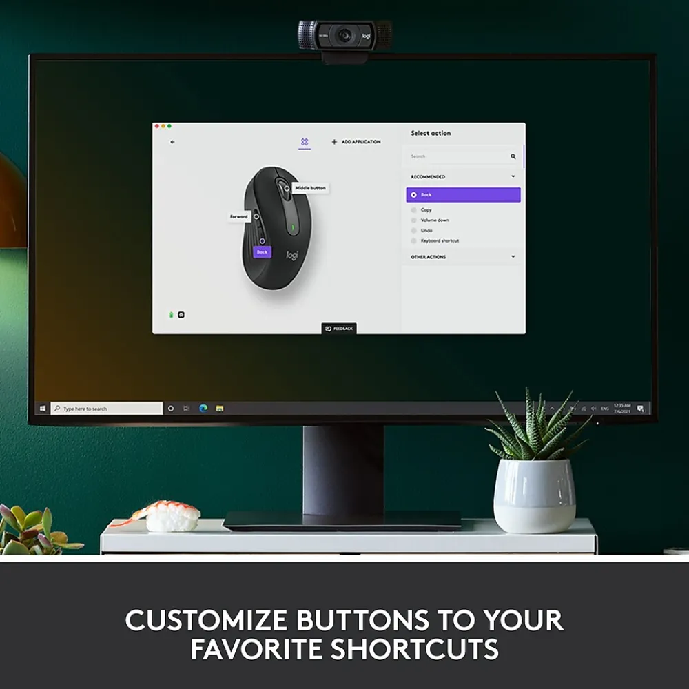 Hot Logitech Signature M650 Large Wireless Optical USB Mouse, Classic Blue (910-006232)