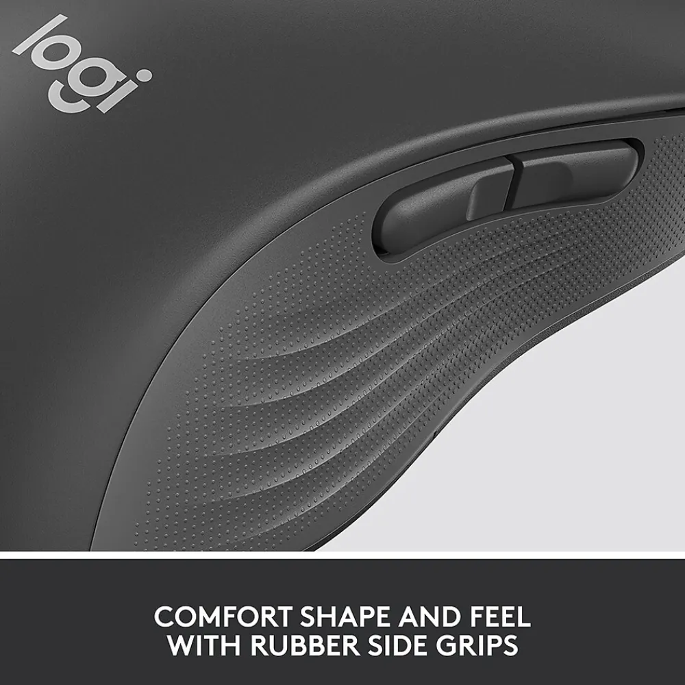 New Logitech Signature M650 Large Left Wireless Optical Mouse - For Large Sized Left Hands, Graphite (910-006234)