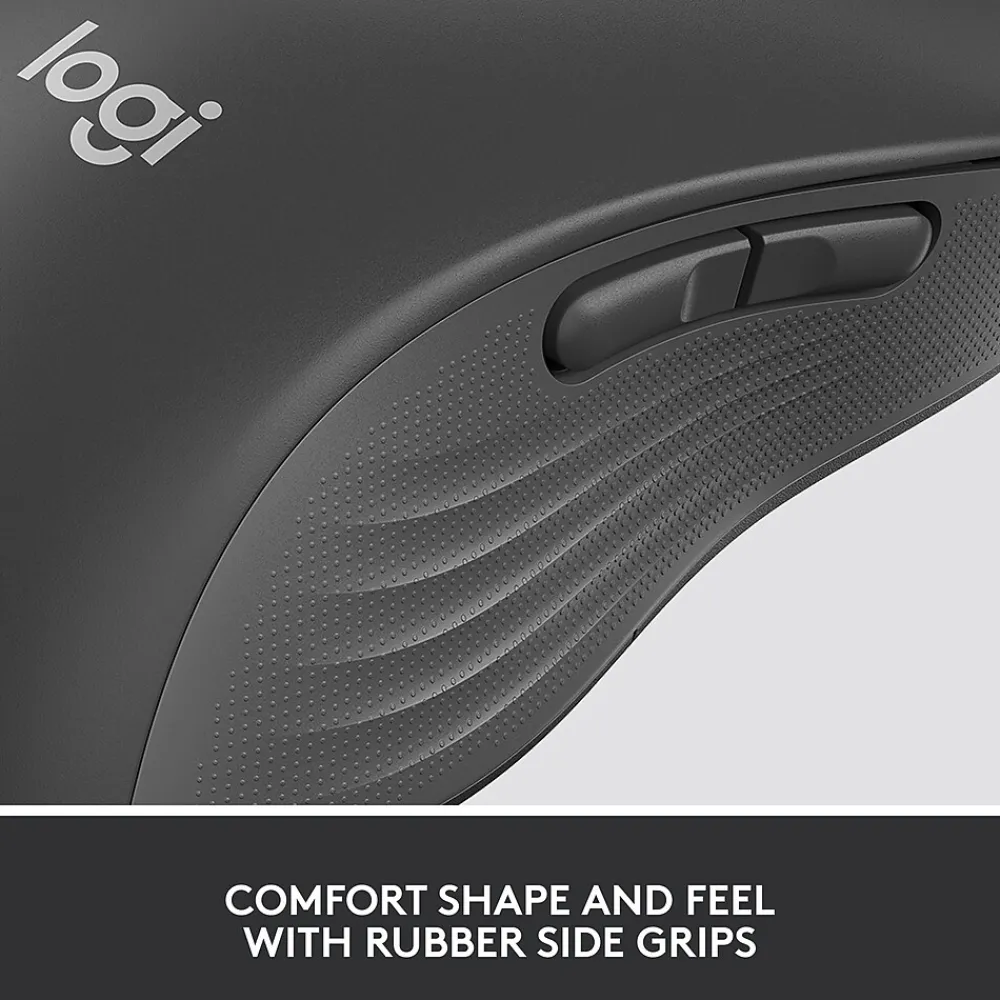 New Logitech Signature M650 Large Left Wireless Optical Mouse - For Large Sized Left Hands, Graphite (910-006234)