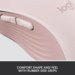 Hot Logitech Signature M650 Wireless Ergonomic Optical Bluetooth & USB Mouse, (910-006251) Rose