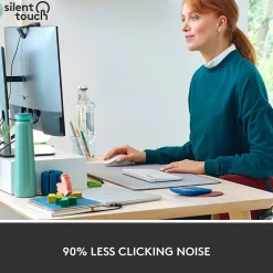 Clearance Logitech Signature M650 Wireless Optical USB Mouse, (910-006252) Off-White