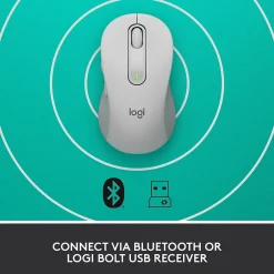 Clearance Logitech Signature M650 Wireless Optical USB Mouse, (910-006252) Off-White