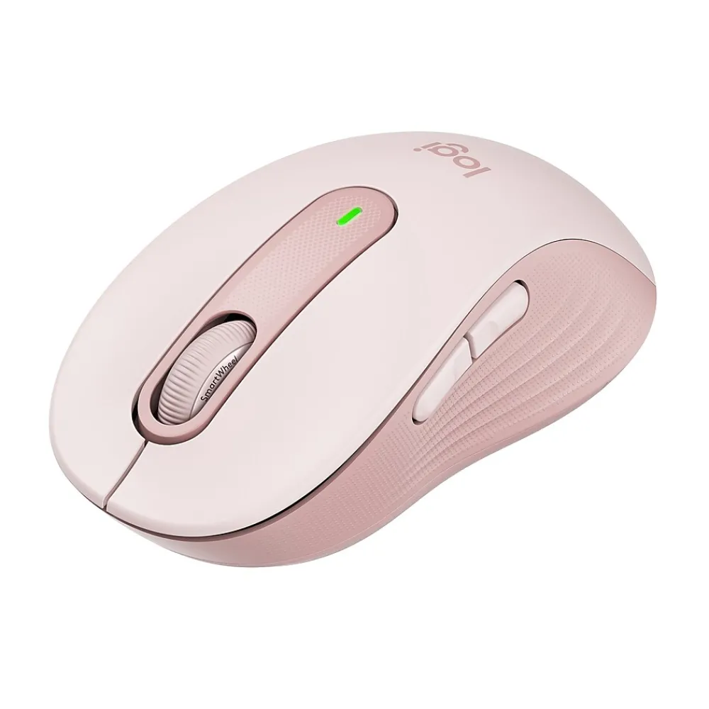 Hot Logitech Signature M650 Wireless Ergonomic Optical Bluetooth & USB Mouse, Rose (910-006251)