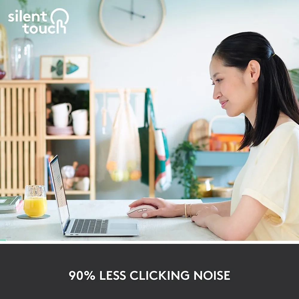 Hot Logitech Signature M650 Wireless Ergonomic Optical Bluetooth & USB Mouse, Rose (910-006251)