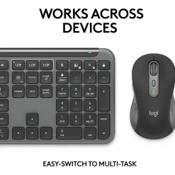 Best Logitech Signature Slim MK955 Wireless Keyboard and Mouse Combo, Graphite (920-012427)