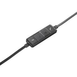 Outlet Logitech USB Headset Mono H650e Noise Canceling, Over-the-Head, Black & Silver (981-000513)