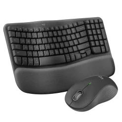 Logitech Wave Keys/Signature MK670/M550 L Wireless Ergonomic Keyboard & Optical Mouse Combo, Graphite (920-012059)