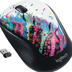 Hot Logitech Wireless Ambidextrous Optical USB Mouse, Black (910-006828/3803)