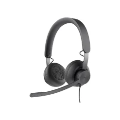 Zone 750 Wired Noise Canceling On-Ear Headphones, Black (981-001103)<Logitech Hot