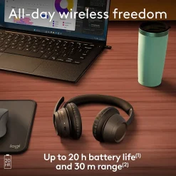 Hot Logitech Zone 305 Wireless Noise Canceling Bluetooth Headset, Black (981-001452)