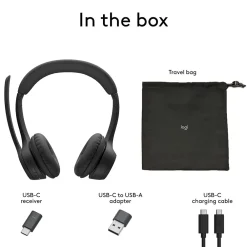 Hot Logitech Zone 305 Wireless Noise Canceling Bluetooth Headset, Black (981-001452)