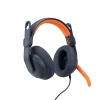Best Logitech Zone Learn USB-C Stereo Computer Headset, Blue/Orange (981-001383)