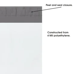 Hot Partners Brand Long Poly Mailers, 18" x 51", White, 25/Case (LPM1851)