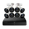 Lorex Fusion 4K 8.0-MP 12-Camera-Capable 2-TB DVR System with 8 Wired Smart Deterrence Cameras, White (D881A82B-8DA8)