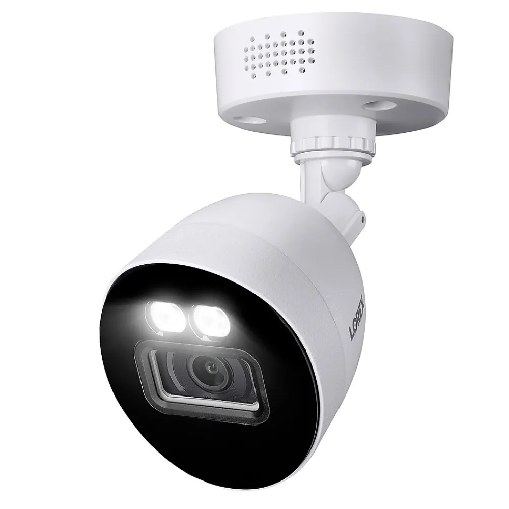 Lorex Fusion 4K 8.0-MP 12-Camera-Capable 2-TB DVR System with 4 Wired Smart Deterrence Cameras, White (D881A82B-8DA4-E)