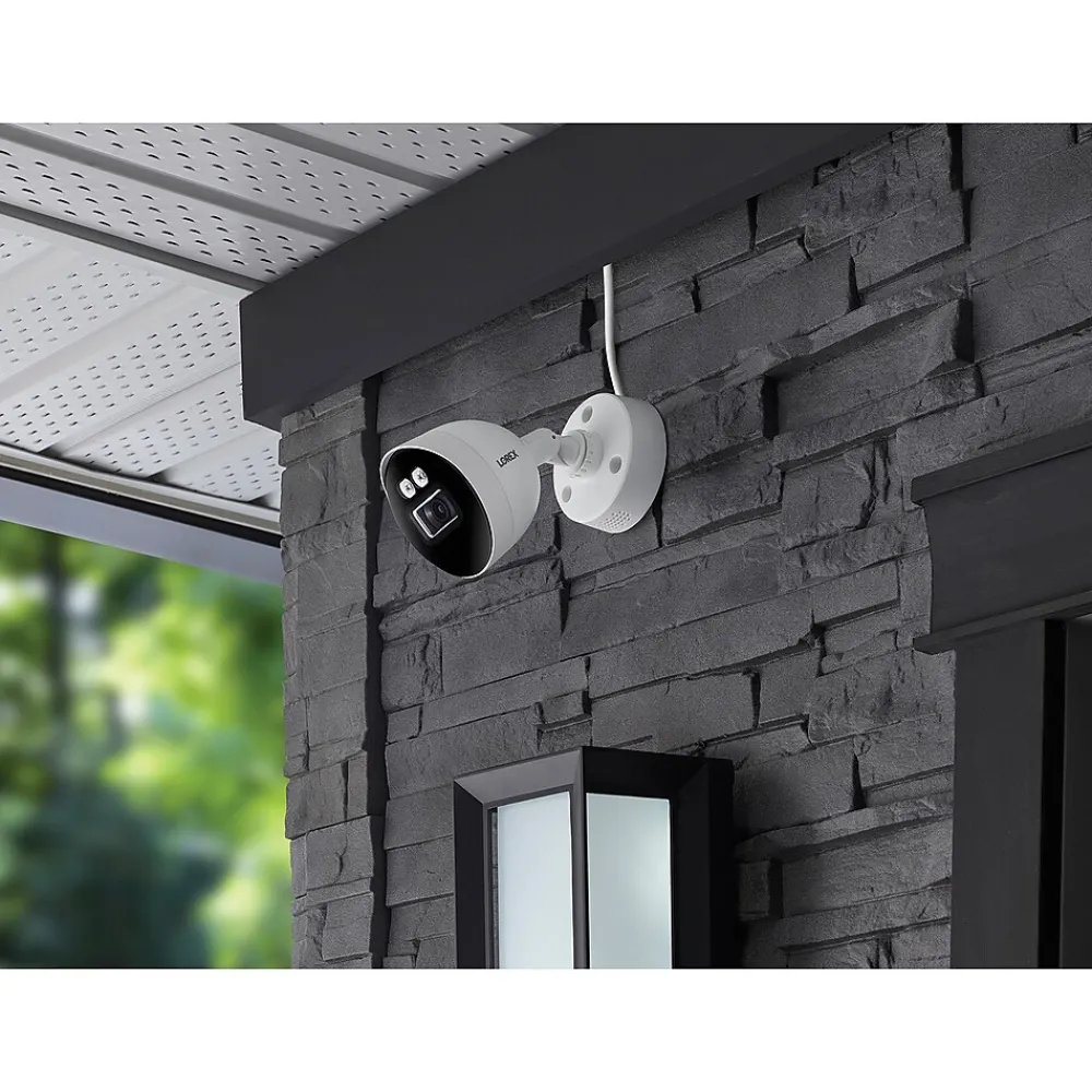 Lorex Fusion 4K 8.0-MP 12-Camera-Capable 2-TB DVR System with 4 Wired Smart Deterrence Cameras, White (D881A82B-8DA4-E)