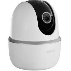 Lorex 2K QHD Indoor Wi-Fi Smart Pan-and-Tilt Security Camera with Person Detection, White (W462AQC-E)