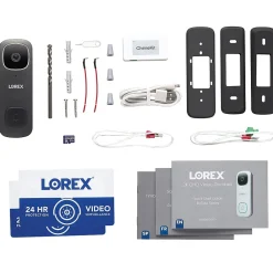 Lorex 2K QHD Wired Smart Video Doorbell, Black (LORB451AJDBE)