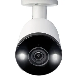 Lorex 4K Ultra HD Indoor/Outdoor Add-on IP Bullet Security Camera with Smart Deterrence, White (E893AB-E)
