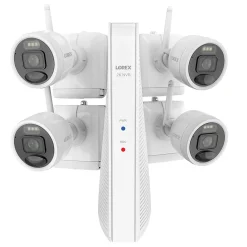 Lorex Outdoor Wireless 2K 4.0-MP 8-Camera Capable 1-TB NVR System with 4 Wi-Fi Battery Security Cameras, White (L42481-4AA4-E)
