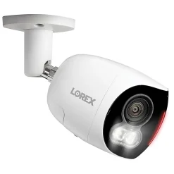 Lorex Wi-Fi 4K Dual-Lens Smart Security Camera with Smart Security Lighting, White (W891UAD-E)