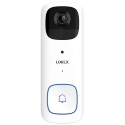 Lorex Wi-Fi 2K Wired/Wireless Smart Video Doorbell, White (B463AJD-E)